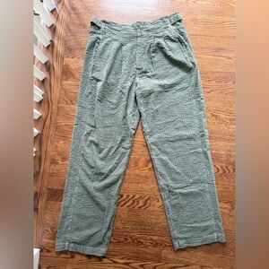 FREE PEOPLE Thin Line Chinos Pants Baggy Pleated Textured Rippled Oversized 8